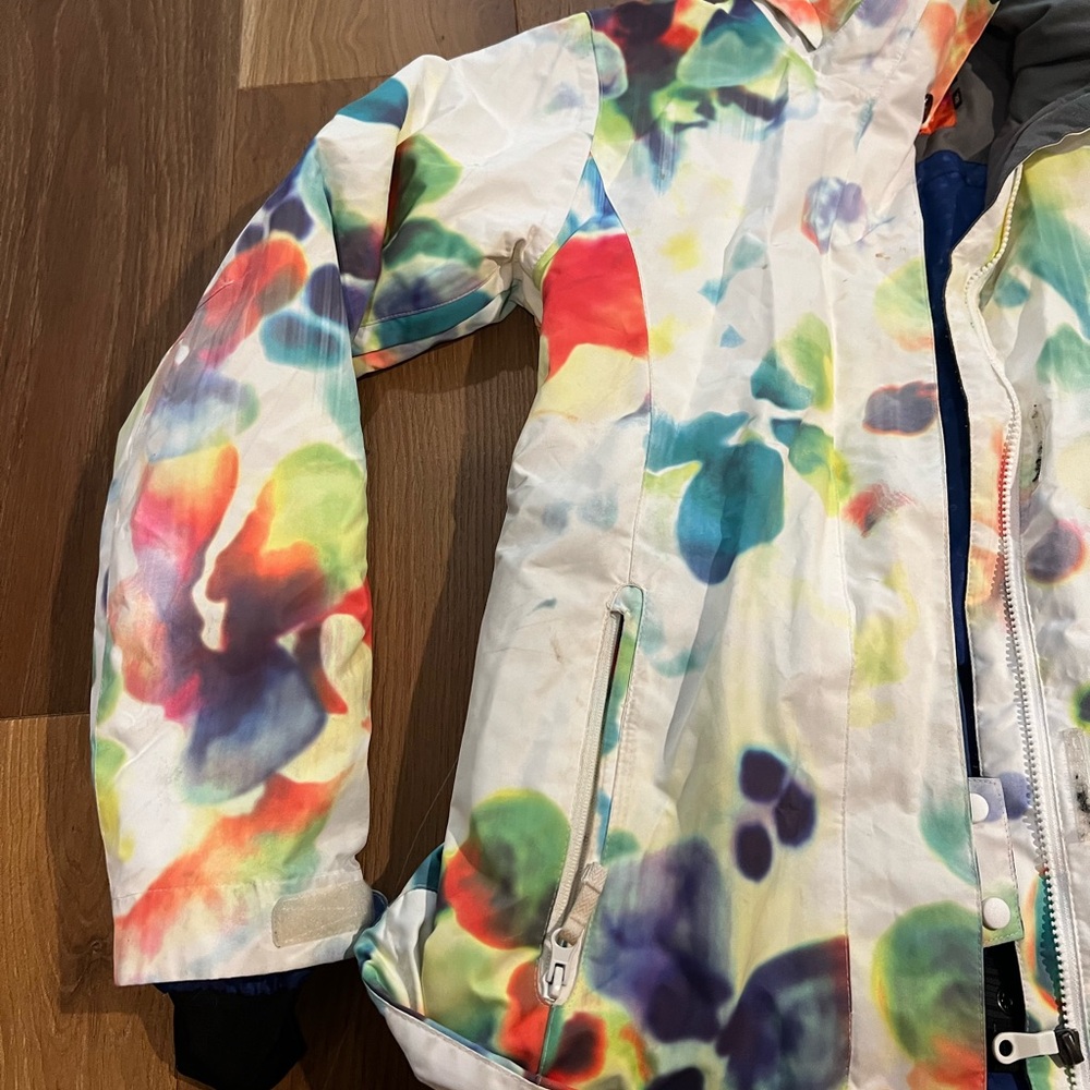 Roxy Multi Colored Hooded Ski Jacket - image 2